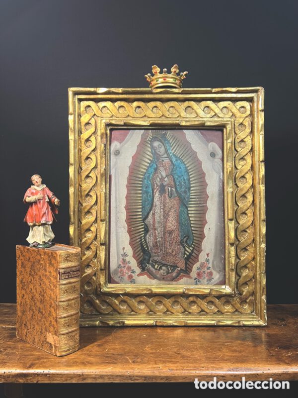 Virgen de Guadalupe, óleo sobre zinc, S.XVIII - Imagen 6
