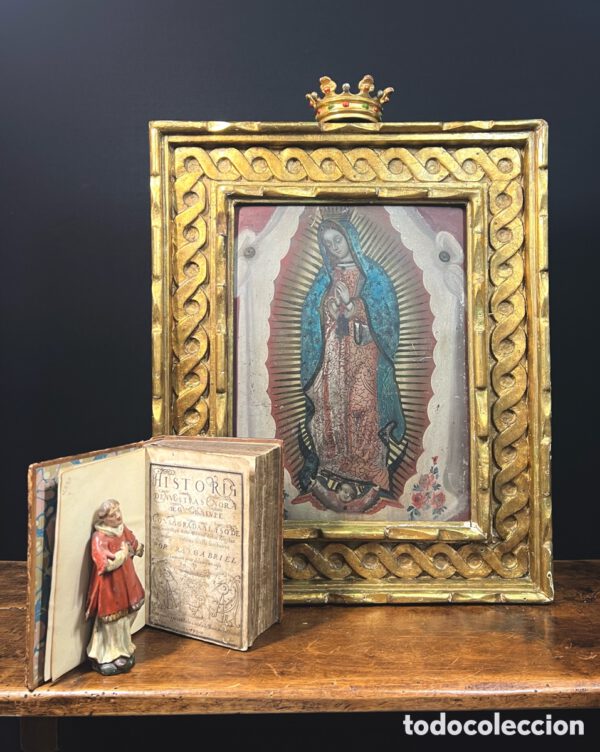 Virgen de Guadalupe, óleo sobre zinc, S.XVIII - Imagen 7