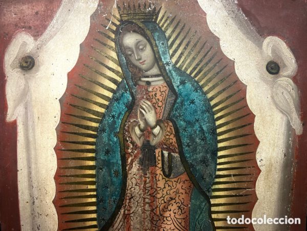 Virgen de Guadalupe, óleo sobre zinc, S.XVIII - Imagen 8