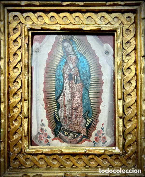 Virgen de Guadalupe, óleo sobre zinc, S.XVIII - Imagen 2
